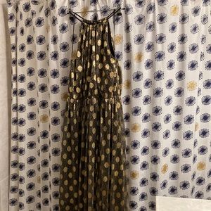 Sunday in Brooklyn from Anthropologie gold polka dot dress - size large